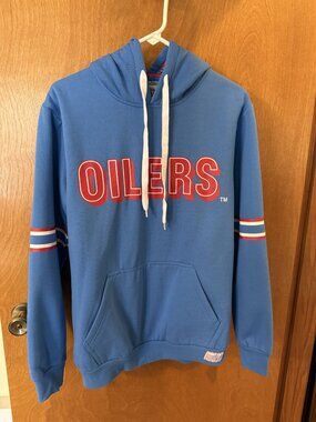 Tennessee Titans Oilers Blue Hoodie Sweatshirt Official Apparel Mens Size Medium